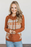 Aztec Cowl Neck Sweatshirt