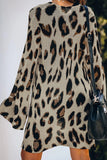 Women's Leopard Print Lightweight Long Knit Cardigan