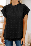 T-shirt Swiss Dot con maniche arricciate