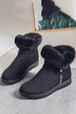 Women’s Winter Thickening Side Zipper Outdoor Shoes Snow Warm Plush Boots