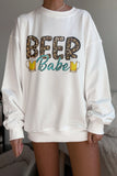 White oversize  sweatshirt   LC2538480-1