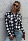 Checkered Button Down Long Sleeve Shirt