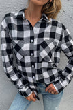 Checkered Button Down Long Sleeve Shirt