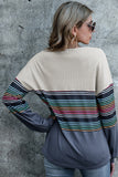 Beige Striped pullover LC25110673-15