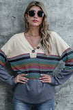 Beige Striped pullover LC25110673-15