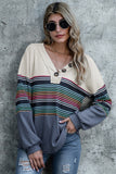 Beige Striped pullover LC25110673-15