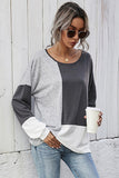 Gray Contrast Sweatshirt LC25110993-11