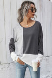 Gray Contrast Sweatshirt LC25110993-11