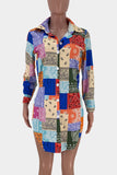 Multicolor Women's digital printed shirt open shirt LC2552186-22