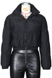 Black Short women's cotton jacket LC856057-2