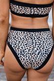 Leopard Leopard/Zebra Print Sleeveless Halter Neck Bikini Swimwear LC433013-20