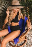 Black Scalloped High Waist Bikini LC433292-2