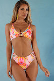 Pink Criscross Hollow-out High Waist Bikini LC433299-10