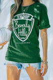 Green Casual Letter Print Colorblock Graphic Tee LC25214750-9