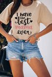 Khaki Casual Letter Print Mothers Day Graphic Tee LC25215520-16