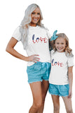 White Alphabet Print Family Matching T-shirt LC25216068-1