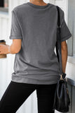 Gray Baseball Pattern Oversized Short Sleeve T-shirt LC25216081-11