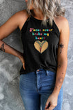 Tacos Never Broke My Heart Sublimation Print Sleeveless Tank TopLC2566412-2