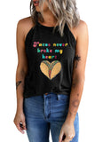 Tacos Never Broke My Heart Sublimation Print Sleeveless Tank Top LC2566412-2