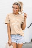 Khaki Kindness Is Golden Letter Print T-shirt LC25216568-16