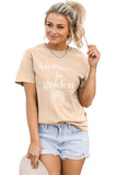 Khaki Kindness Is Golden Letter Print T-shirt LC25216568-16