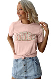 Pink Rodeo Bold Letter Print Oversized T-shirt LC25216571-10