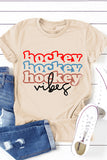 Multicolor Hockey Vibes Print T-shirt