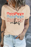 Multicolor Hockey Vibes Print T-shirt LC25216594-16