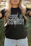 COOL IT COWBOY Lightning Print Short Sleeve Tee