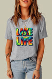 LAKE LIFE Tie Dye 3D Print Short Sleeve Tee