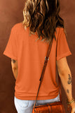 Orange Hello Fall Letter Print Short Sleeve T-shirt LC25217972-14