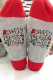 BH041271-11, Gray Merry Christmas Graphic Knit Tube Socks