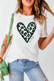 LC25219751-1-S, LC25219751-1-M, LC25219751-1-L, LC25219751-1-XL, LC25219751-1-2XL, White Lucky Leopard Heart Print St Patricks Day T Shirt