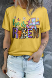 LC25220485-7-S, LC25220485-7-M, LC25220485-7-L, LC25220485-7-XL, LC25220485-7-2XL, Yellow HELLO SUNSHINE Tee - Mustard