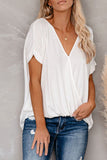 Short Sleeves Drape Knit Top