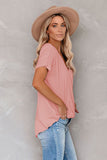 Short Sleeves Drape Knit Top