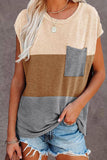 Women's ColorBlock Baggy Cap Sleeve Top