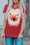 Tie-dyed Round Neck Short Sleeve T-shirt