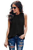 black swiss dot tank top