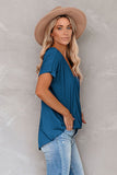 Short Sleeves Drape Knit Top