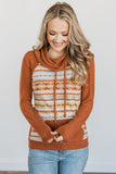 Aztec Cowl Neck Sweatshirt