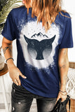 Tie-dyed Round Neck Short Sleeve T-shirt