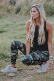 Mid Waist Ankle-length Camouflage Leggings