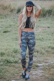 Mid Waist Ankle-length Camouflage Leggings