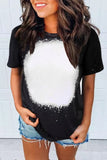 Tie-dyed Round Neck Short Sleeve T-shirt