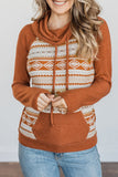 Aztec Cowl Neck Sweatshirt