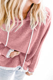 Lace Trim Solid Pullover Hoodie