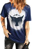 Tie-dyed Round Neck Short Sleeve T-shirt